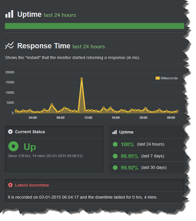 monitoring uptime server