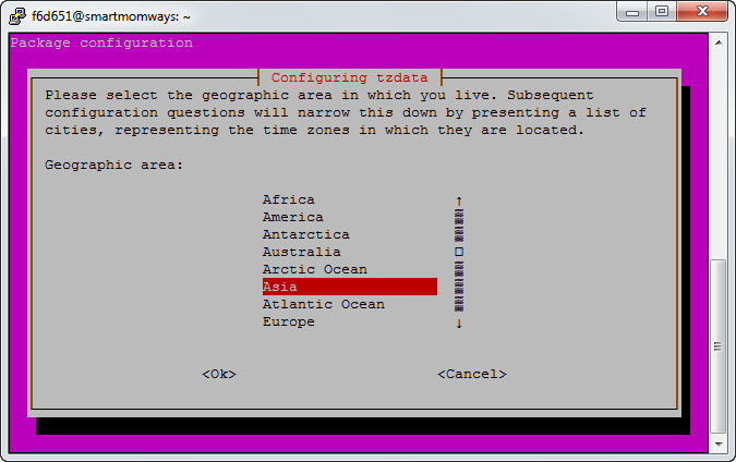 memilih zona waktu server vps