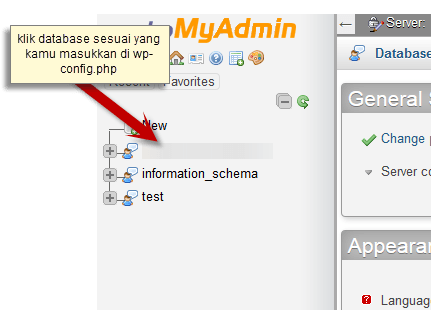 database phpmyadmin