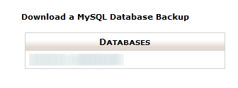 download database mysql
