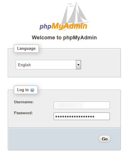 login phpmyadmin
