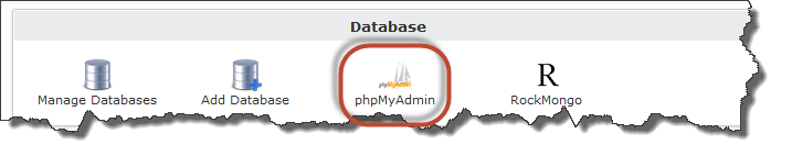 menu phpmyadmin