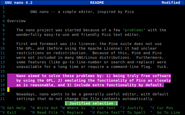 Shortcut Cheatsheet untuk Nano&nbsp;Editor