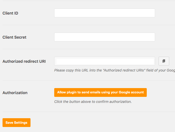 Client ID client secret di WordPress