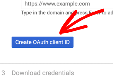 tombol crate oauth client id